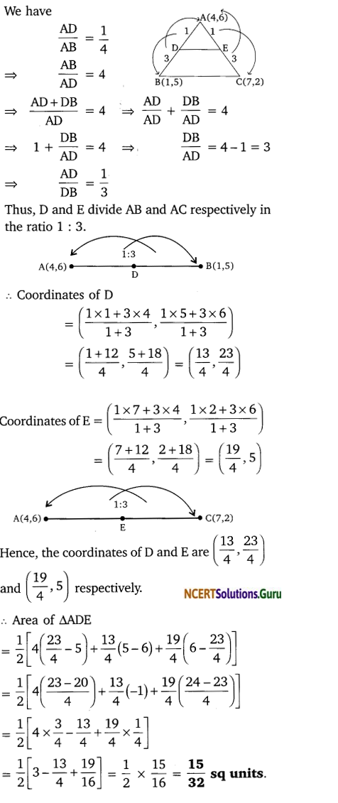 NCERT Solutions for Class 10 Maths Chapter 7 Coordinate Geometry Ex 7.4 8