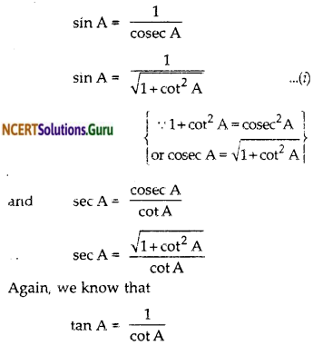 NCERT Solutions for Class 10 Maths Chapter 8 Introduction to Trigonometry Ex 8.4 1