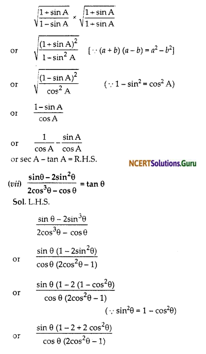 NCERT Solutions for Class 10 Maths Chapter 8 Introduction to Trigonometry Ex 8.4 10