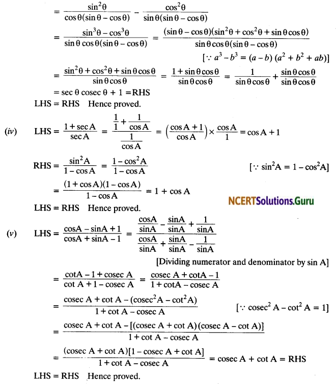 NCERT Solutions for Class 10 Maths Chapter 8 Introduction to Trigonometry Ex 8.4 9