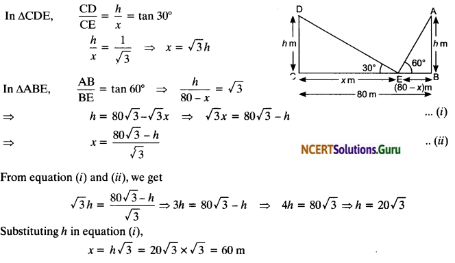 NCERT Solutions for Class 10 Maths Chapter 9 Some Applications of Trigonometry Ex 9.1 11