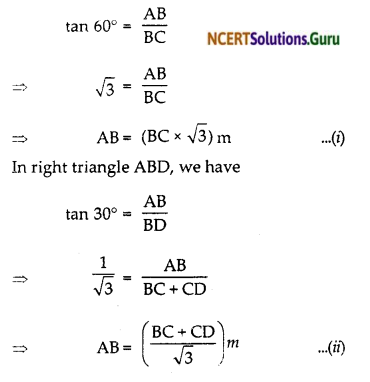 NCERT Solutions for Class 10 Maths Chapter 9 Some Applications of Trigonometry Ex 9.1 19