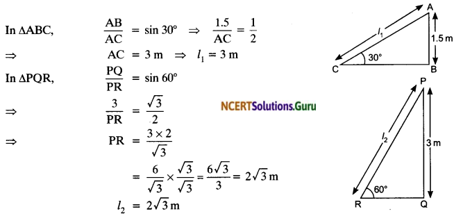 NCERT Solutions for Class 10 Maths Chapter 9 Some Applications of Trigonometry Ex 9.1 4