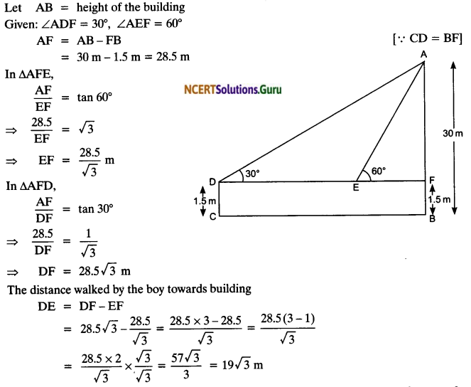 NCERT Solutions for Class 10 Maths Chapter 9 Some Applications of Trigonometry Ex 9.1 7