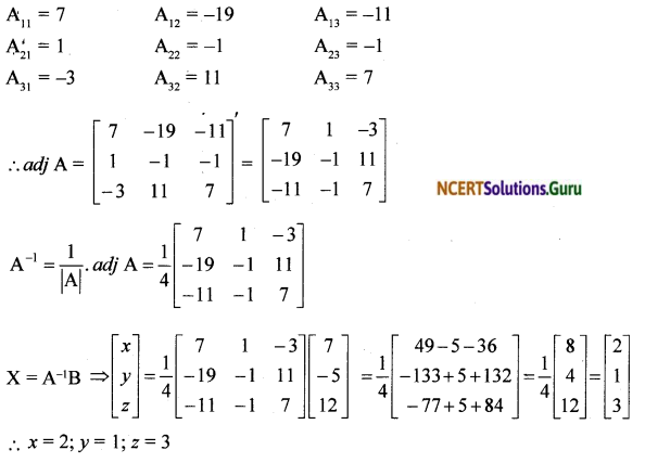 NCERT Solutions for Class 12 Maths Chapter 4 Determinants Ex 4.6 10
