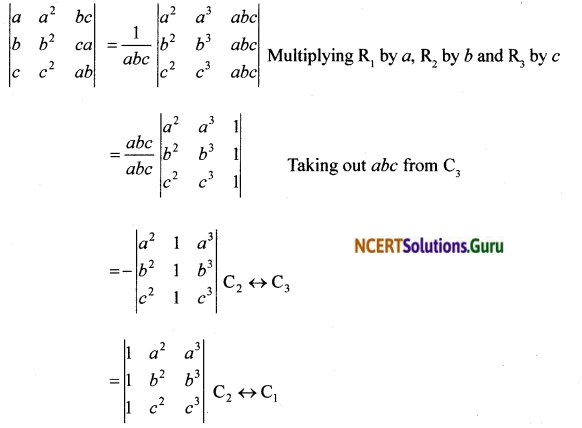 NCERT Solutions for Class 12 Maths Chapter 4 Determinants Miscellaneous Exercise 2