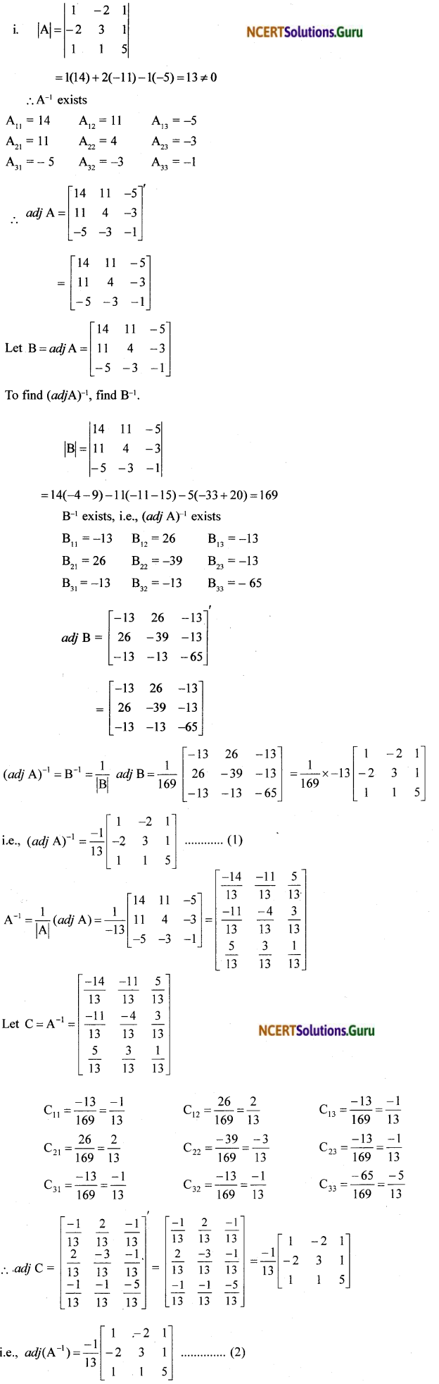 NCERT Solutions for Class 12 Maths Chapter 4 Determinants Miscellaneous Exercise 8