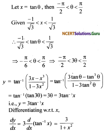 NCERT Solutions for Class 12 Maths Chapter 5 Continuity and Differentiability Ex 5.3 7