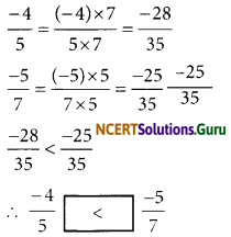 NCERT Solutions for Class 7 Maths Chapter 9 Rational Numbers Ex 9.1 22