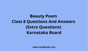 Beauty Poem Class 8 Questions And Answers 