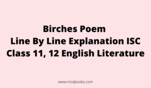 Birches Poem Line By Line Explanation 