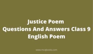 Justice Poem Questions And Answers 