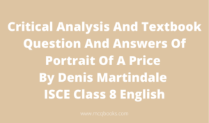 Textbook Question And Answers Of Portrait Of A Price By Denis Martindale 