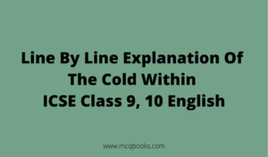 Line By Line Explanation Of The Cold Within 