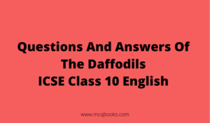 Questions And Answers Of The Daffodils