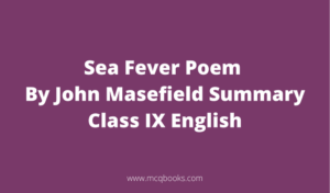 Sea Fever Poem By John Masefield Summary