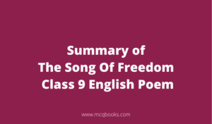 Summary of The Song Of Freedom 
