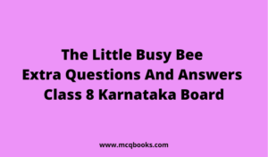 The Little Busy Bee Extra Questions And Answers 