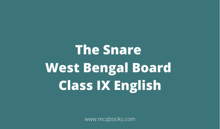 the-snare-poem-west-bengal-board-class-9-english-mcq-books